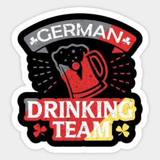 Germany Drinking Beer Team - Oktoberfest German Team Sticker